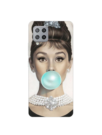 Husa Samsung Galaxy A42 5G, Silicon Premium, Audrey Hepburn Balloon