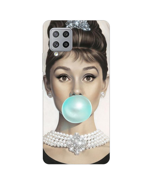 Husa Samsung Galaxy A42 5G, Silicon Premium, Audrey Hepburn Balloon