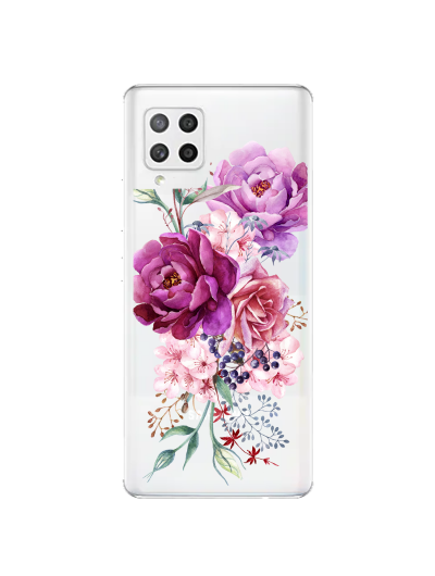 Husa Samsung Galaxy A42 5G, Silicon Premium, Beautiful Flowers Bouquet