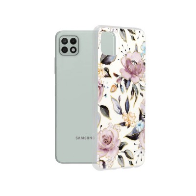 Husa Samsung Galaxy A22 5G, Marble Series, Chloe White