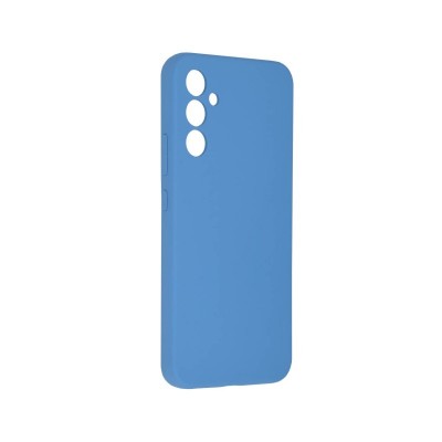 Husa Samsung Galaxy A34, SIlicon Catifelat cu interior Microfibra, Albastru