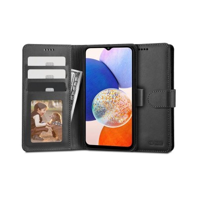 Husa Samsung Galaxy S24 Ultra, Tech-Protect Wallet, Negru