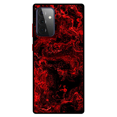 Husa Protectie AntiShock Premium, Samsung Galaxy A72 / A72 5G, Marble, Red