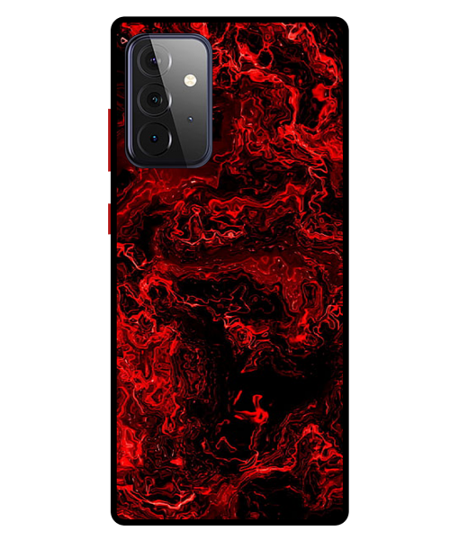 Husa Protectie AntiShock Premium, Samsung Galaxy A52 / A52 5G, Marble, Red