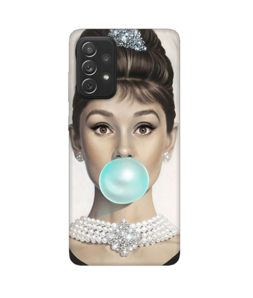 Husa Samsung Galaxy A73 5G, Silicon Premium, Audrey Hepburn Balloon
