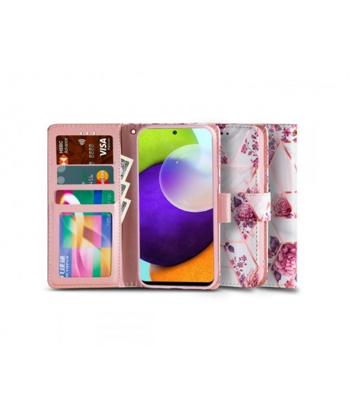 Husa Tech Wallet, Flip Carte, Floral Rose Samsung Galaxy A32 / A32 5g