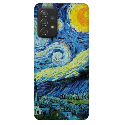Husa Samsung Galaxy A72 / A72 5G, Silicon Premium, Van Gogh - Starry Night