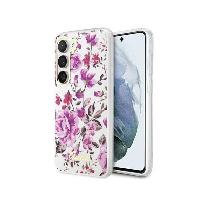 Husa Samsung Galaxy S23 Plus, Originala Guess, Flower Alb