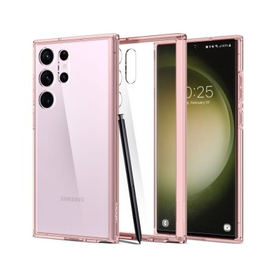 Husa Samsung Galaxy S23 Ultra, Spigen Ultra Hybrid, Rose Crystal