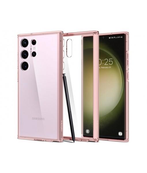 Husa Samsung Galaxy S23 Ultra, Spigen Ultra Hybrid, Rose Crystal