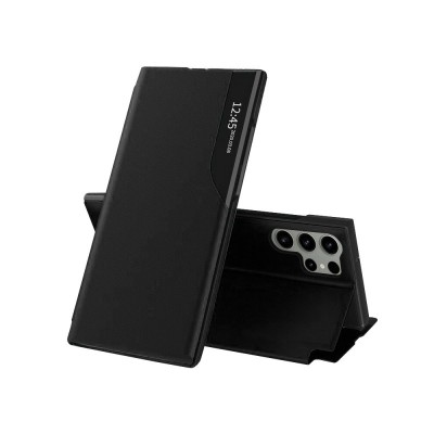 Husa Samsung Galaxy S23 Ultra, Tip Carte Eco Book Compatibila, Piele Ecologica, Negru