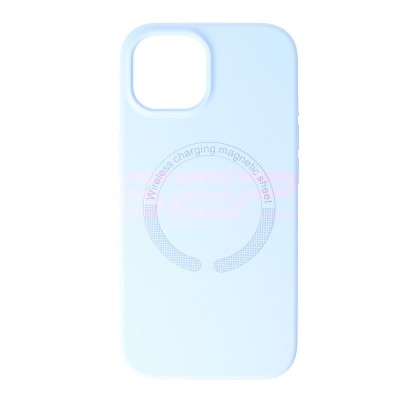 Husa iPhone 15 Plus, Silicon MagCover, Baby Blue