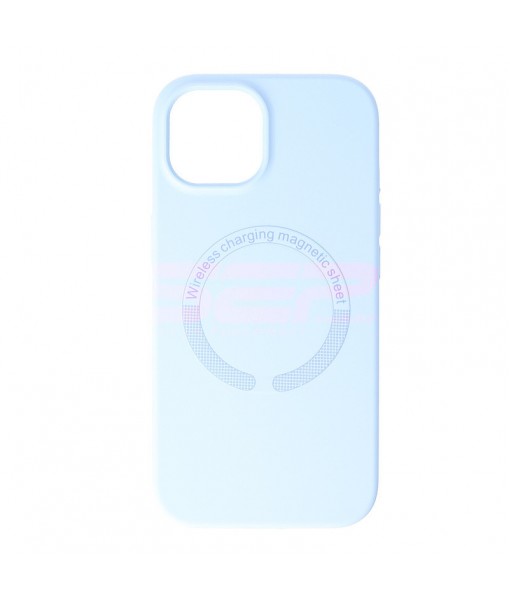 Husa iPhone 15, Silicon MagCover, Baby Blue