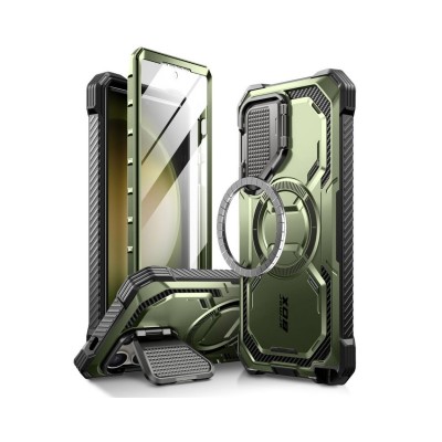 Husa Samsung Galaxy S24 Ultra, Supcase Iblsn Armorbox MagSafe, Protectie 360 Grade, Guldan