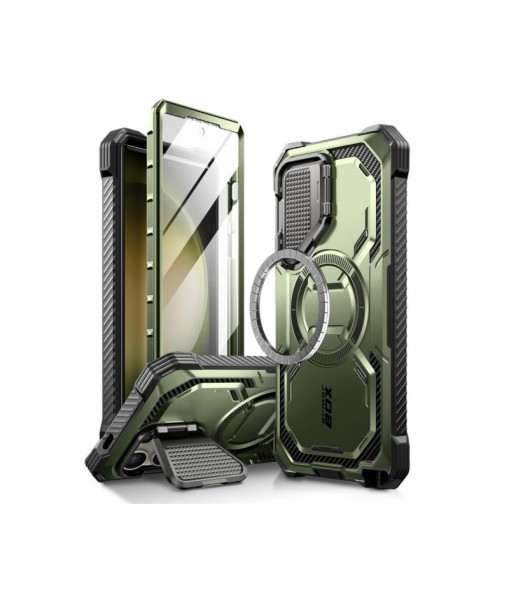 Husa Samsung Galaxy S24 Ultra, Supcase Iblsn Armorbox MagSafe, Protectie 360 Grade, Guldan