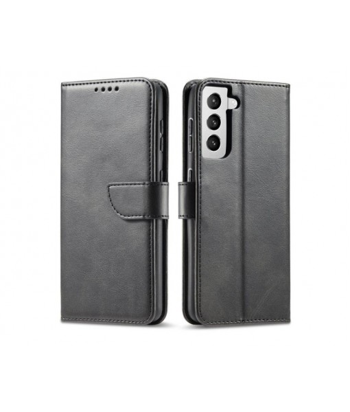 Husa Samsung Galaxy S22 Plus, Magnetic Book, Piele Ecologica, Negru