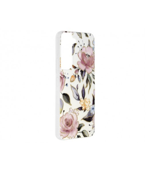 Husa Samsung Galaxy S21 FE, Marble Series, Chloe White