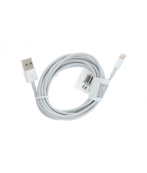 Cablu Date Incarcare USB La Lightning, Alb, Lungime 3m, Alb
