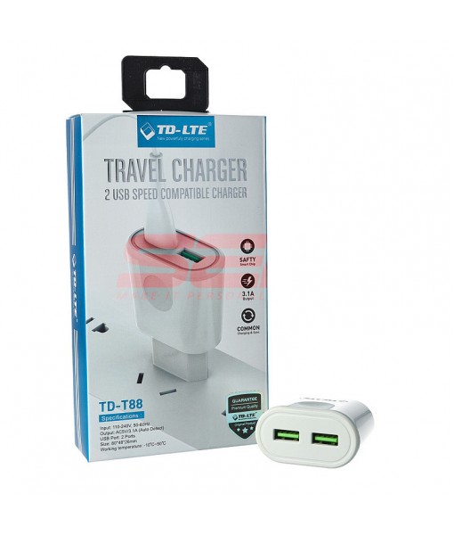Incarcator retea universal Dual USB Fast Charge TD-T88