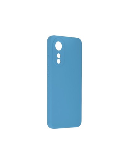 Husa Oppo A78, Silicon Catifelat cu Interior Microfibra, Albastru