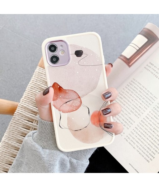 Husa iPhone 12 mini cu Protectie Camera, Pastel Colors
