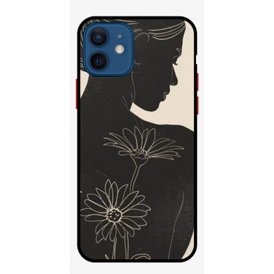 Husa Protectie AntiShock Premium, iPhone 12 mini, FLOWERS ON MY BACK