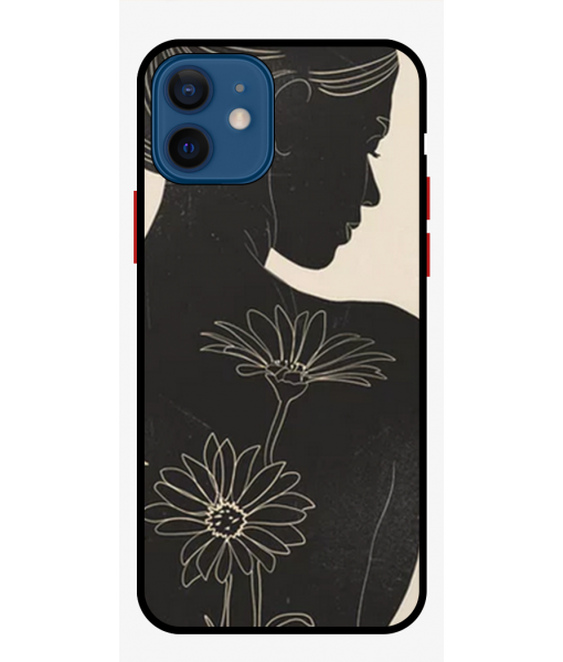 Husa Protectie AntiShock Premium, iPhone 12 / iPhone 12 Pro, FLOWERS ON MY BACK