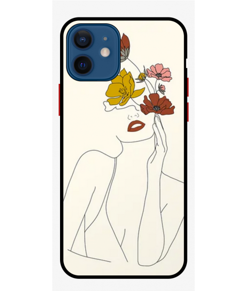 Husa Protectie AntiShock Premium, iPhone 12 mini, FLOWER GIRL