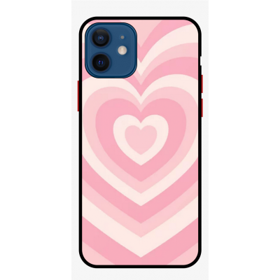Husa Protectie AntiShock Premium, iPhone 12 mini, HEART IS PINK
