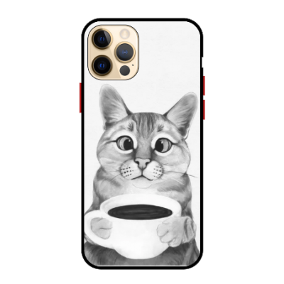 Husa Protectie AntiShock Premium, iPhone 12 Pro Max, Coffee Cat