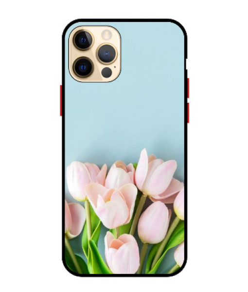 Husa Protectie AntiShock Premium, iPhone 12 / iPhone 12 Pro, Tulips