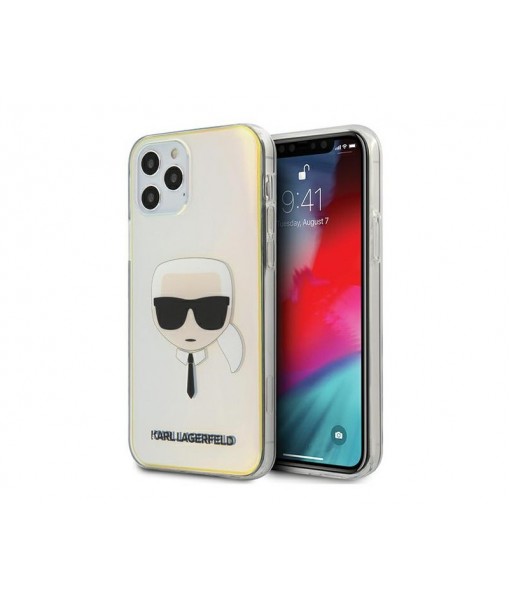 Husa Premium Karl Lagerfeld iPhone 12 mini, Multicolor Iridescent Karl Head