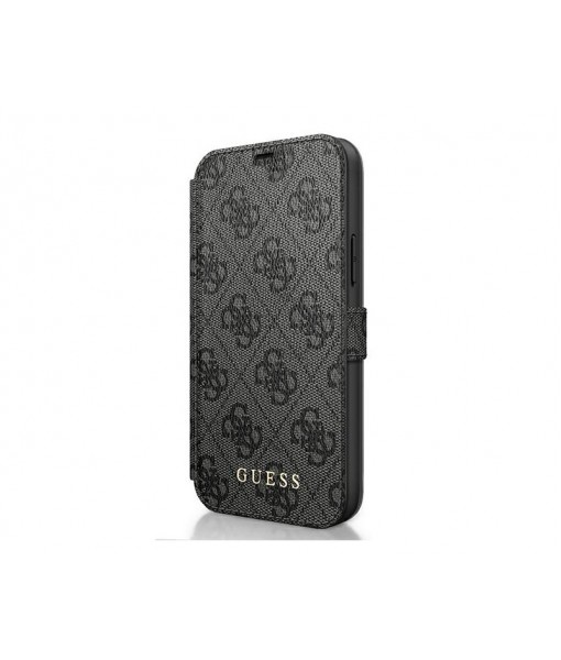 Husa Premium Originala Guess Tip Carte IPhone 12 mini ,Colectia Charm , Gri