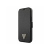 Husa Premium Originala Guess Tip Carte iPhone 12 Pro Colectia Saffiano, Negru