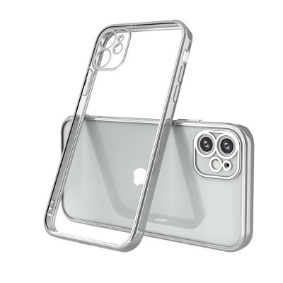 Husa iPhone 12 Pro Premium Cu Protectie Camera Silver