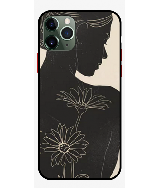 Husa IPhone 14 Pro Max, Protectie AntiShock, Flowers On My Back