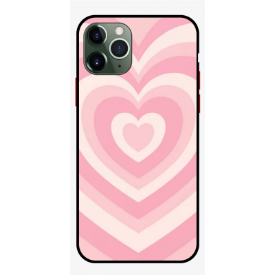 Husa IPhone 14 Pro Max, Protectie AntiShock, Heart is Pink