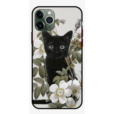 Husa IPhone 14 Pro, Protectie AntiShock, Black Kitty