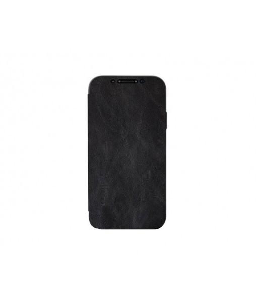 Husa Premium Flip Book Leather iPhone 12 / iPhone 12 Pro , Piele Ecologica, Negru