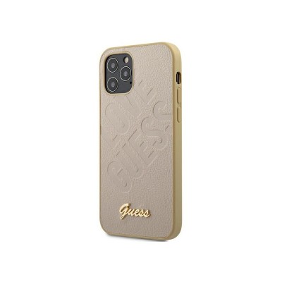 Husa Premium Originala Guess IPhone 12 mini ,Colectia Iridescent Love , Gold