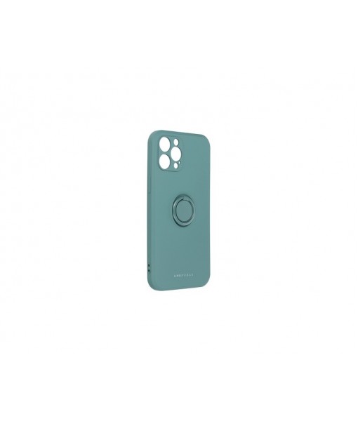 Husa iPhone 12 Pro Max, Roar Amber, Inel Metalic Pe Spate, Verde