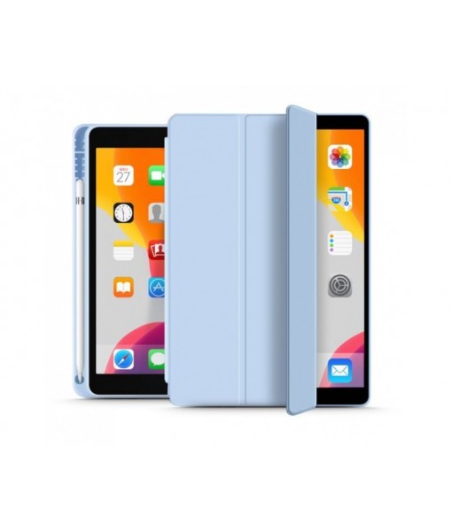 Husa Tech-Protect Smartcase Pen compatibila cu iPad Air 4 2020 / 5 2022 Sky Blue