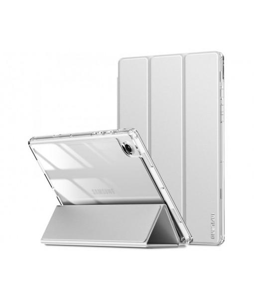 Husa Tableta Infiland Rugged Crystal Compatibila Cu Samsung Galaxy Tab A8 10.5" Model X200 / X205, Silver