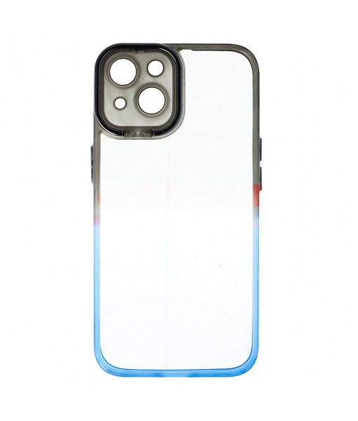 Husa iPhone 14, Premium Cu Protectie Camera, Negru - Albastru