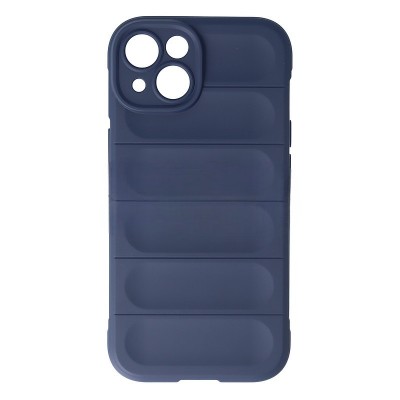 Husa iPhone 14, Silicon Cauciucat cu Protectie Camera, Albastru