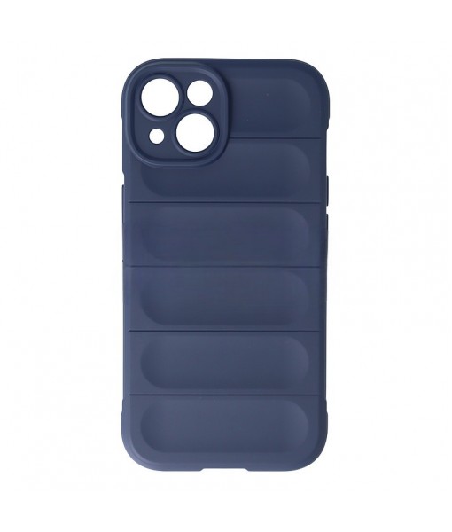 Husa iPhone 14, Silicon Cauciucat cu Protectie Camera, Albastru