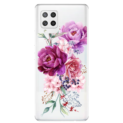 Husa Samsung Galaxy A42 5G, Silicon Premium, Beautiful Flowers Bouquet