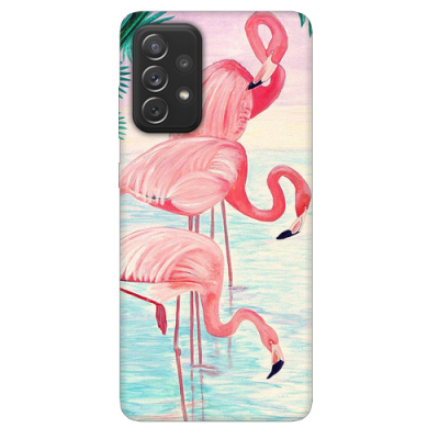 Husa Samsung Galaxy A73 5G, Silicon Premium, Flamingo Family