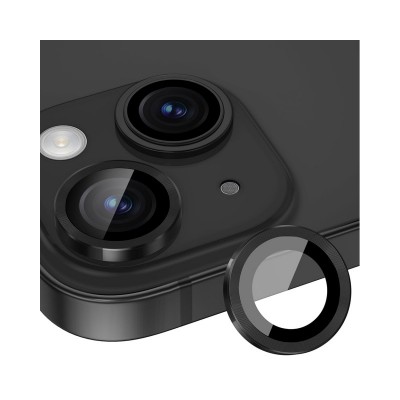 Set Folie Sticla Camera Individuala, Compatibila Cu IPhone 15 / 15 Plus, Black