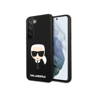 Husa Premium Originala Karl Lagerfeld Compatibila Cu Samsung Galaxy S22, Silicone Karl Head, Negru